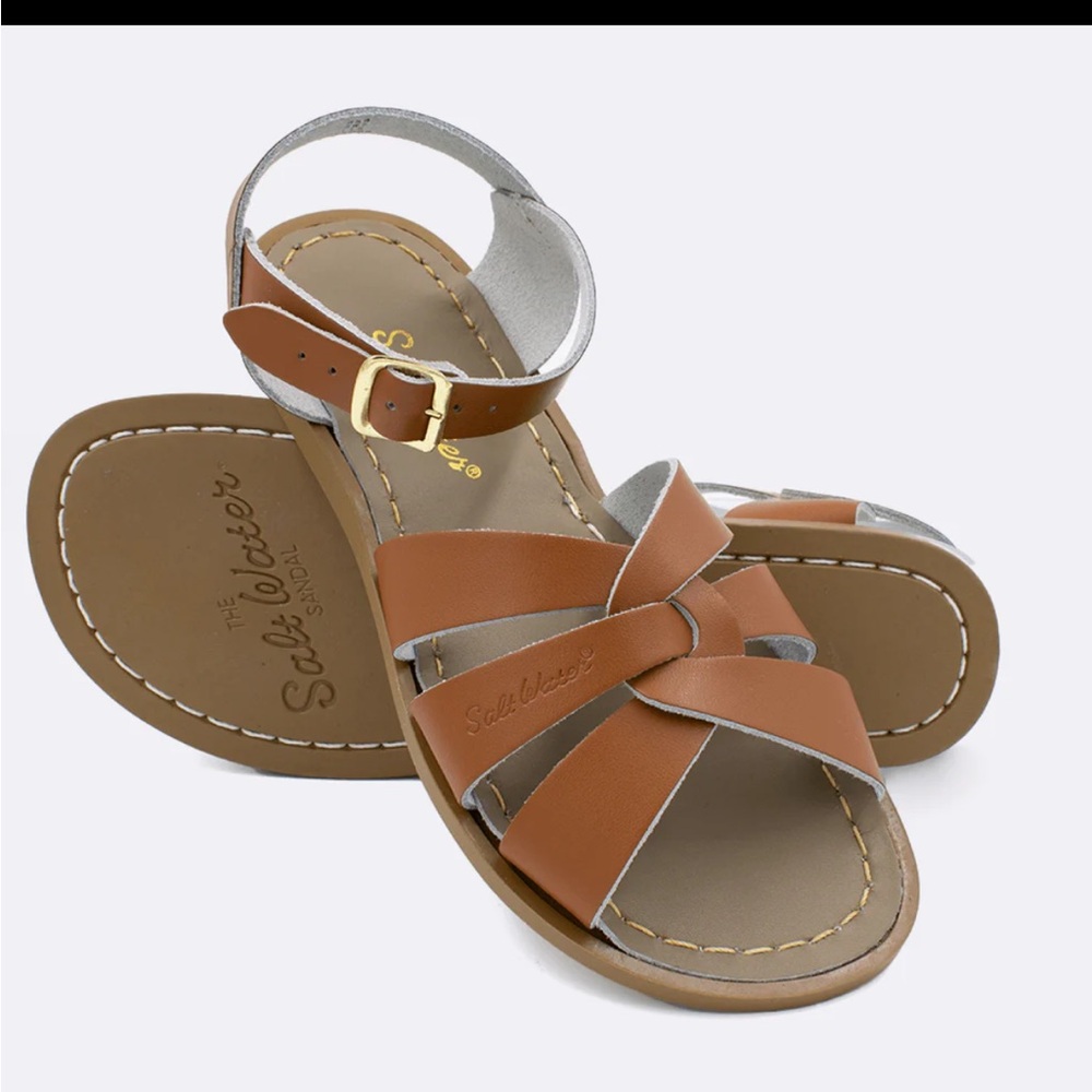 BNIB Salt Water Sandals by Hoy - Tan Leather Sandals